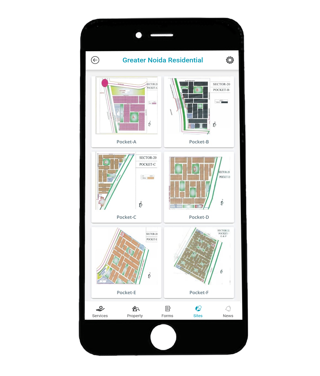 user profile and post property interface in custom real estate app developed in Noida
