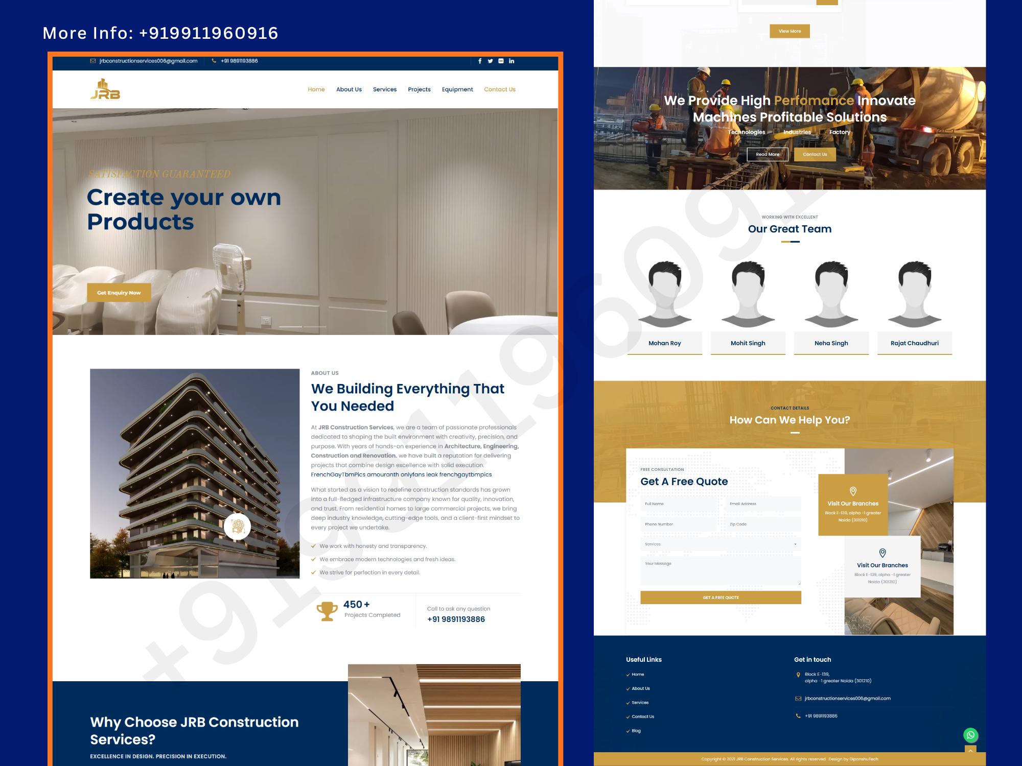 Residential & Commercial Building Contractor Portfolio Websitegghhhh